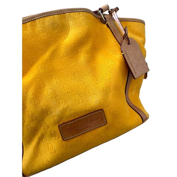 DOONEY & BOURKE Marigold Yellow Logo Double Handle Tote Bag - Picture 6 of 13